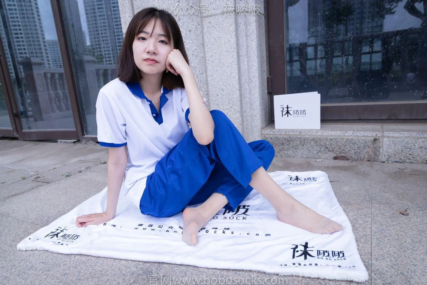 [BoBoSocks袜啵啵]NO.022 小甜豆-校服、贝壳头、白棉袜、肉丝 [140P]插图8